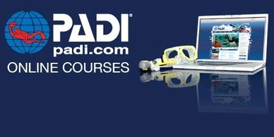 PADI learn to dive on-line course. PADI eLearning