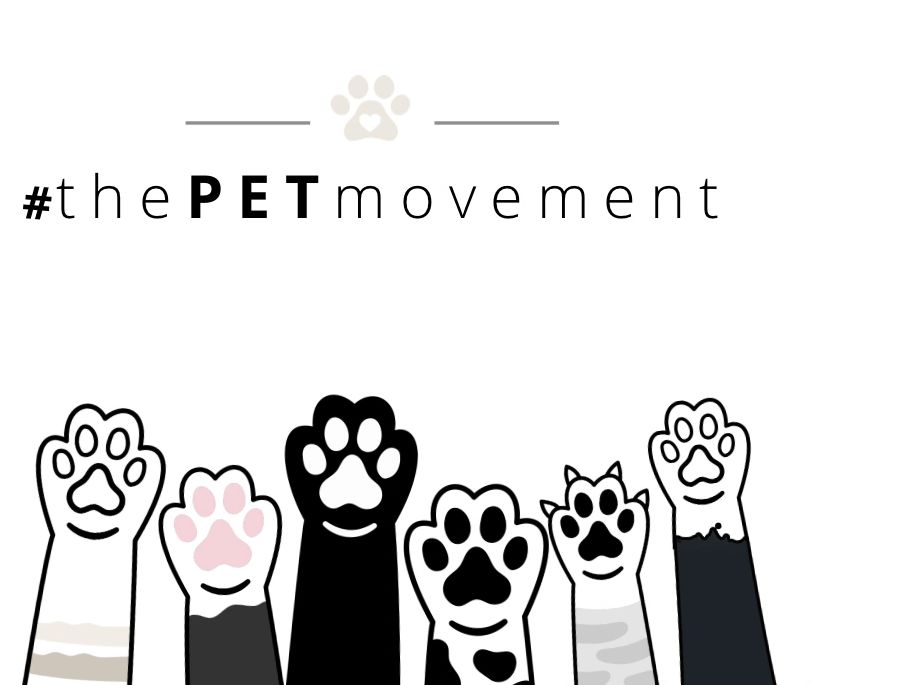 #thePETmovement with raised cat paws.