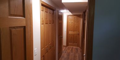 interior door installations, basement remodeling, baseboards, home renovations 