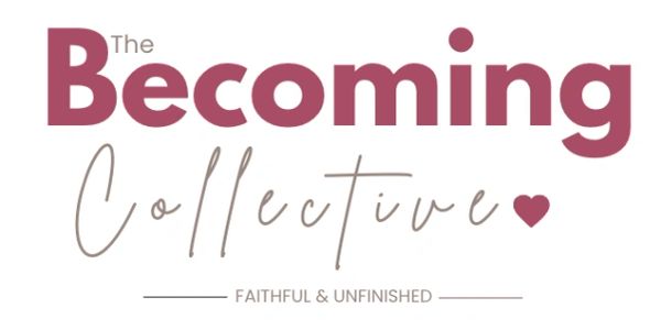Logo for The Becoming Collective with a heart.