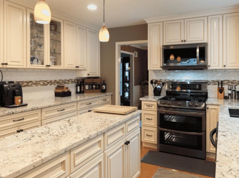 Basic kitchen remodel with center island here in Westminster Colorado. Simple remodel with new tile