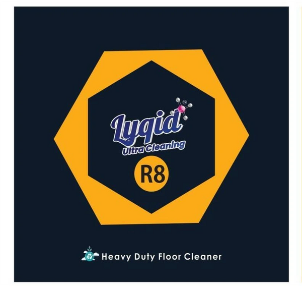 Lygid Ultra Cleaning R8 heavy duty floor cleaner logo.