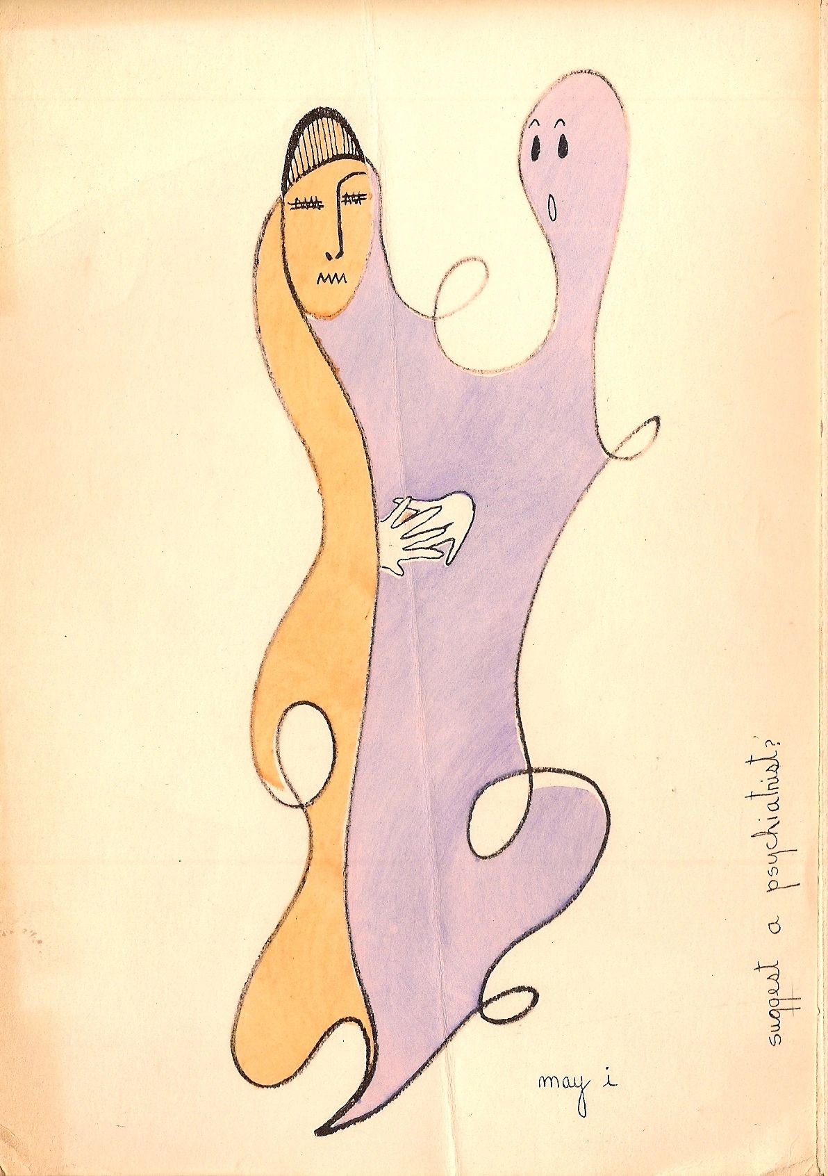 May I Suggest A Psychiatrist?
INKWEED ARTS Greeting Card
©Lionel Ziprin Estate | All Rights Reserved