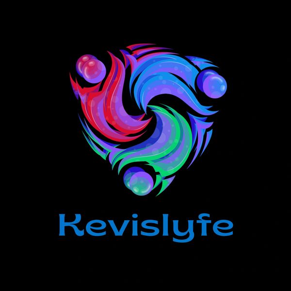 Colorful abstract logo with three figures and 'Kevislyfe' text.