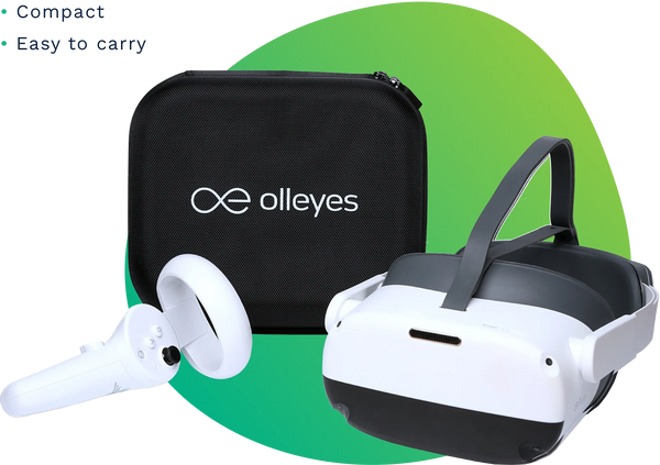 Dispositivo Olleyes VisuALL mostrando pruebas de agudeza visual en ULLS
