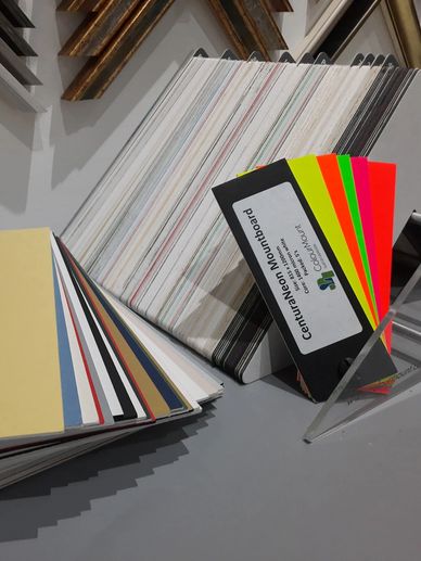 mountboard colours and textures