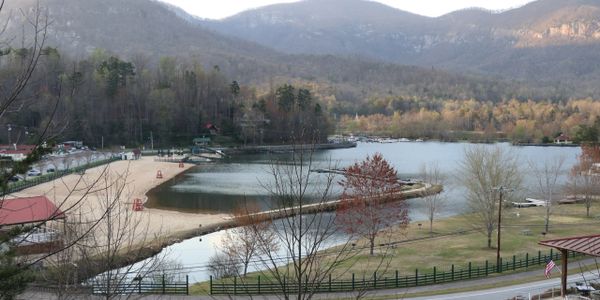 Lake Lure, NC waterfront in Winter