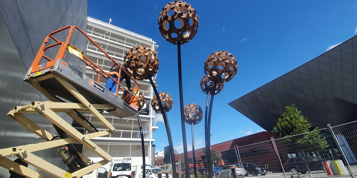 Christchurch City Council Art Installation from Scissor Lift