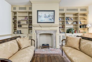 Original fireplace in a historic home in Downtown Annapolis