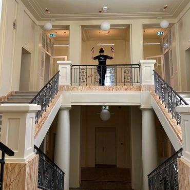 Marmorino tehnika na stubištu