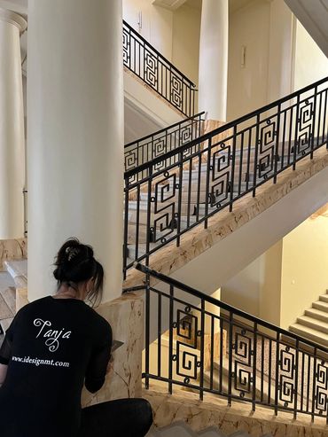 Marmorino tehnika na stubištu