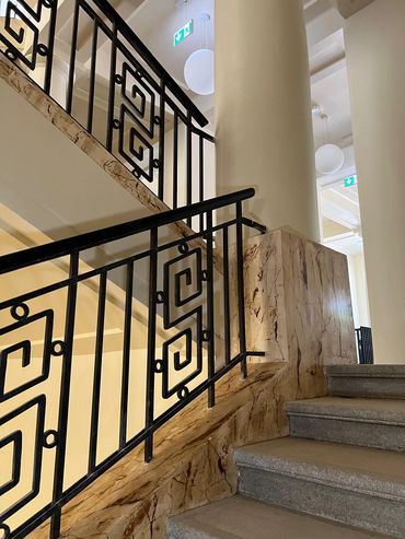 Marmorino tehnika na stubištu