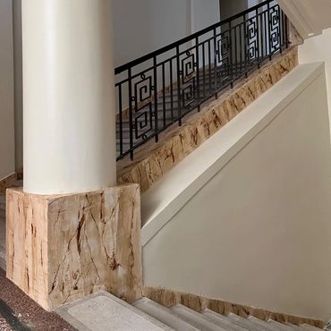 Marmorino tehnika na stubištu