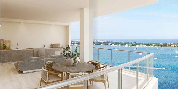 The Alba, 1919 N Flagler Drive, West Palm Beach, new development, balcony facing the water