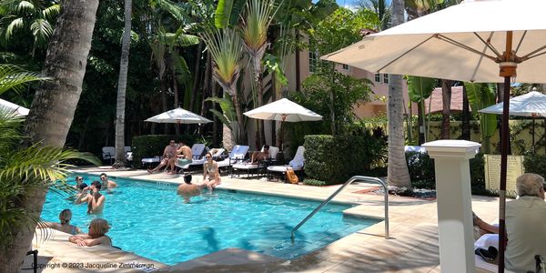 Day at the pool at the Brazilian Court Hotel and Condominiums, Palm Beach