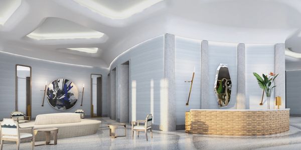 Forte lobby, West Palm Beach, new luxury development, condos for sale