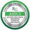 A ASDCS (Autism) website badge in white and green