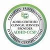 A ADHD-CCSP website badge in white and green