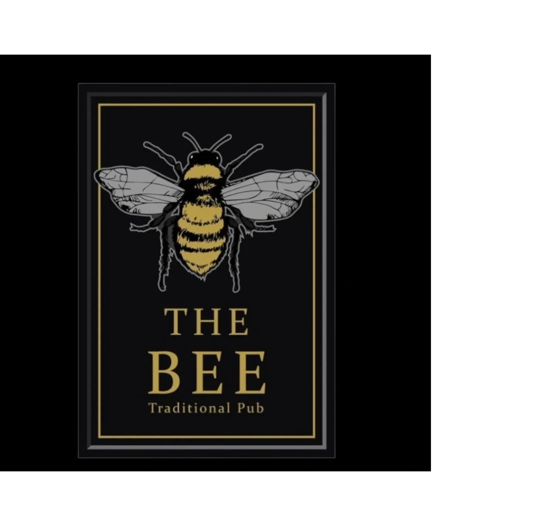 Logo of The Bee traditional pub featuring a detailed bee illustration.