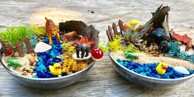 Safari habitat and craft kit for kids to spark creativity and less screen time. Boys craft activity