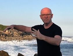 Brush Knee in front of ocean. Yang Family tai Chi Chuan.
