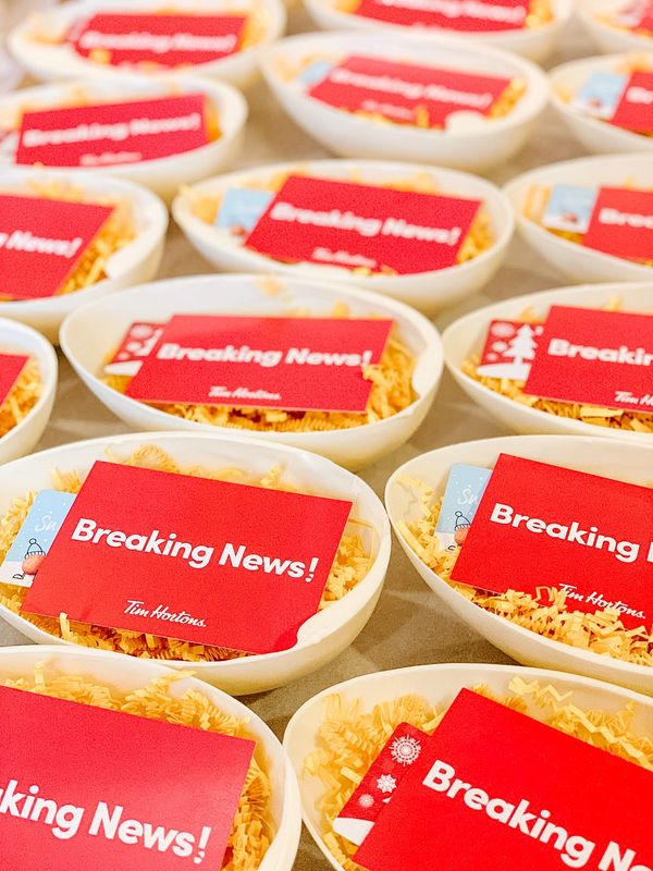 Custom Egg Smash Cakes created for the release of Tim Hortons’ new freshly cracked