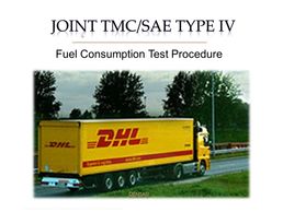 DHL truck on road illustrating fuel consumption test procedure.