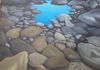 "Creek Rocks", acrylic on canvas 16"x20"
