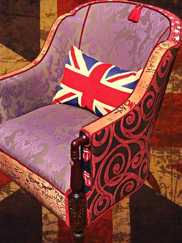 Beggars Banquet chair with a cushion