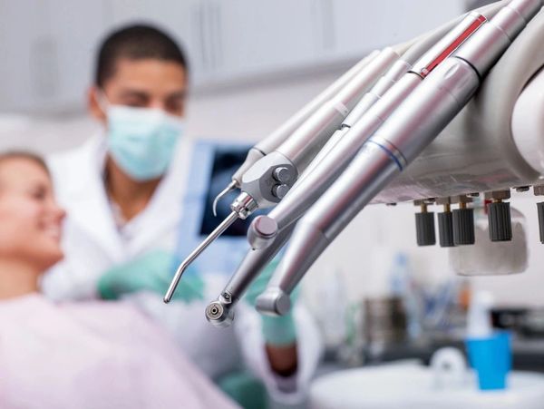 Dental drills and instruments close up