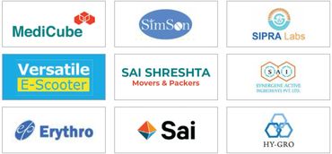 A grid of nine diverse company logos including MediCube, SimSon, SIPRA Labs, and more.