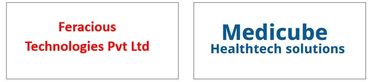 Logos of Feracious Technologies Pvt Ltd and Medicube Healthtech Solutions.