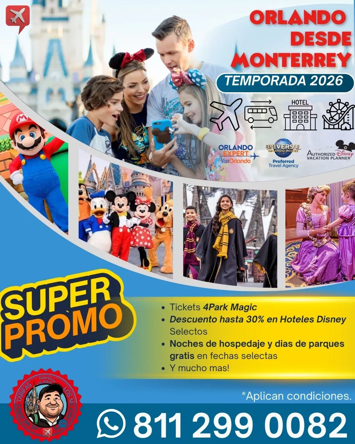 Paquetes a Orlando desde Monterrey con descuentos especiales