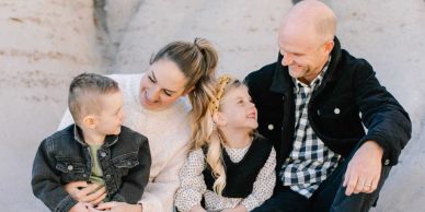 A happy family enjoying time together.