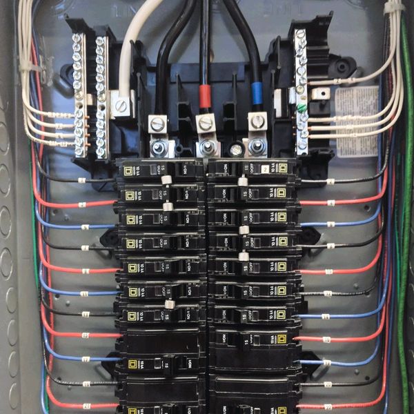 Electrical panel wiring in Westsyde, Kamloops, British Columbia.