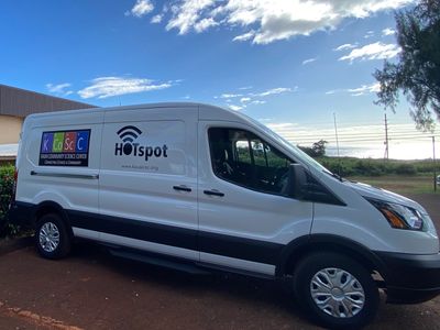 KCSC HOTspot at Kaumakani Pavilion during one of our events in 2020.