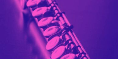purple flute keys close up