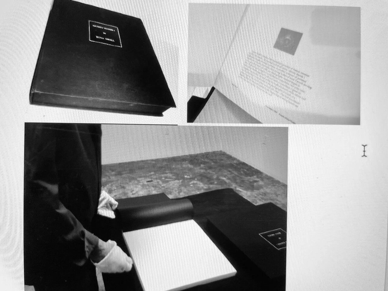 Collage of the handmade letterpress book pictures 