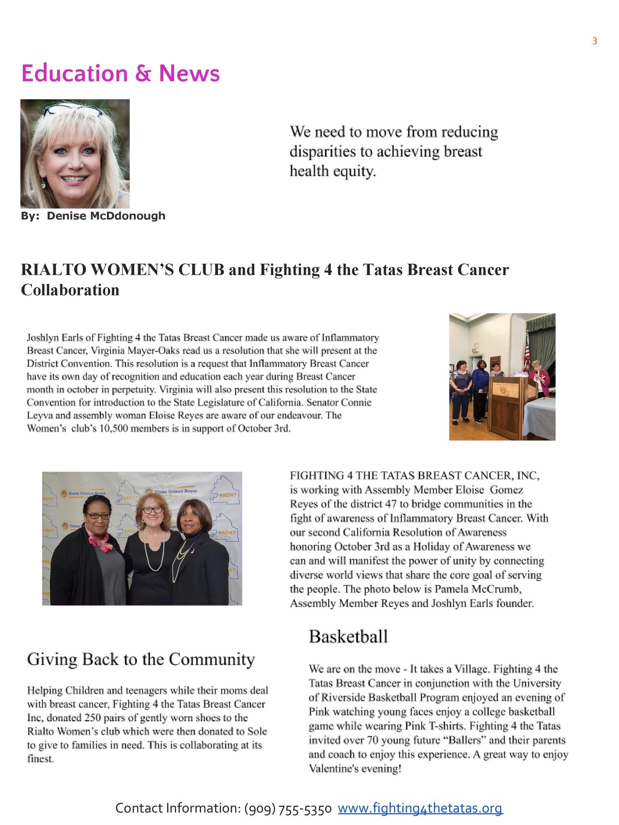 An article written by Denise McDonough