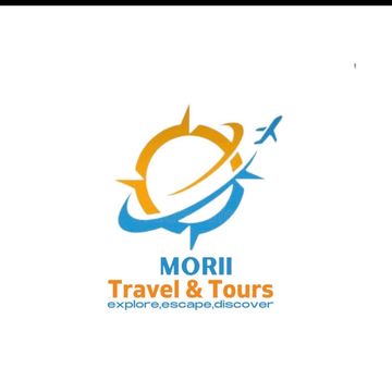 Logo for Morii Travel & Tours featuring a globe and airplane.