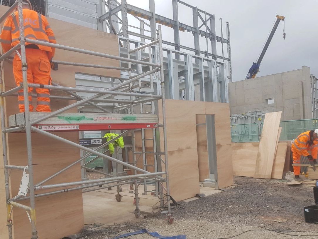 Kelvin ERF (WTE) Substation cladding, roofing, M&E, Drylining, Joinery, tiling, painting by PKBC