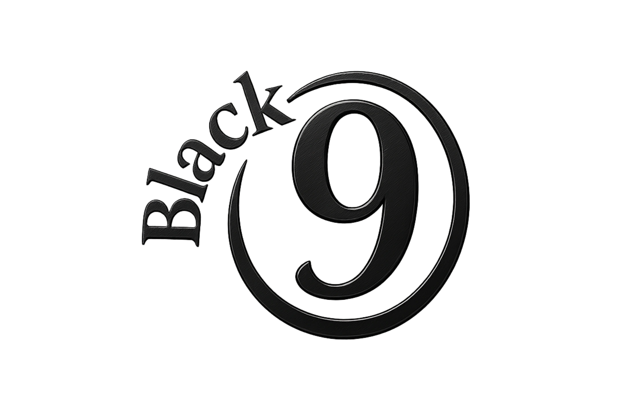 Black 9 logo with a sleek, embossed design.