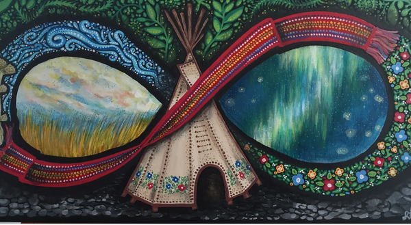Teepee and Infinity Symbol Metis painting