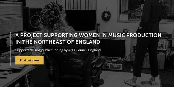 A screenshot of the women in music production project website