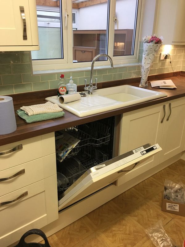 Kitchen sink and dishwasher