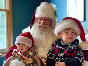 Mile High Santa Claus personal appearance during a family home visit for their children;  2022