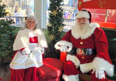 Mile High Santa Claus and Mrs. Claus during Downtown Boulder CO. St. Nick on the Bricks, 2022
