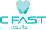 Logo with a heart shape and a rectangular frame.