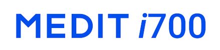 Logo of Medit i700 dental scanner in blue text.