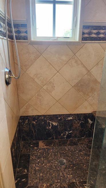 Travertine serviced Marble clean and sealed by Stone Master and Tile Care